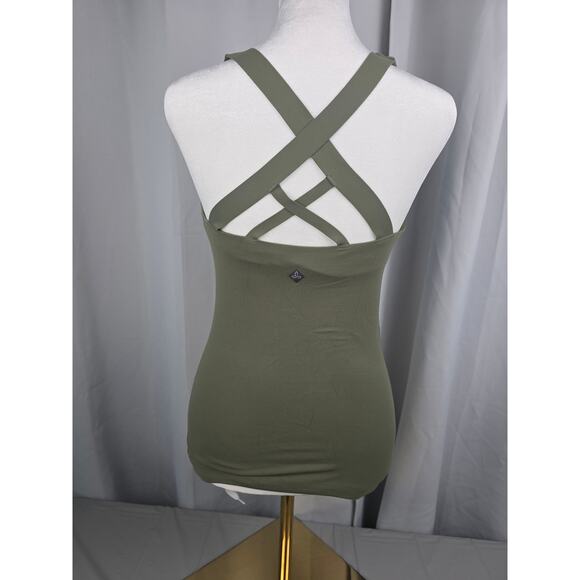 Prana Verana Tank, Size M, V Neck Strappy Back‎ Yoga Top, Green - Picture 12 of 16